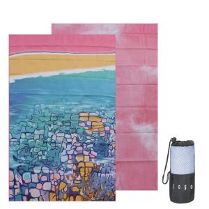 China Xlarge Sand Free Packable Surf Microfiber Beach Towel With Mesh Bag factory