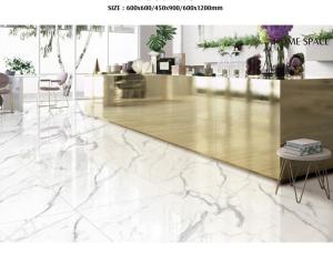 China Anti Alkali 1cm Porcelain Floor Wall Tiles Inkjet Printed Glazed White factory