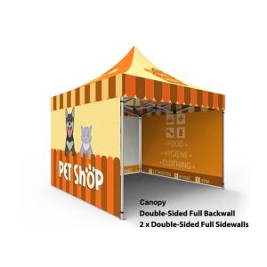 China Custom Printed Trade Show Canopy Tent , 10x10 Display Tent Hexagon Aluminum Tube factory