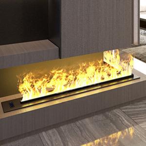China 1200mm Indoor Luxury stainless steel Fireplace Fake Flame Water Vapor Fireplace factory