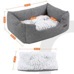 Warm Dog Proof Cushions , Indestructible Dog Cushion Plush Removable Cover
