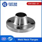 Carbon Steel Weld Neck Flanges PN 25 ASTM A105 EN1092-01 4 Inch WNRF Flanges