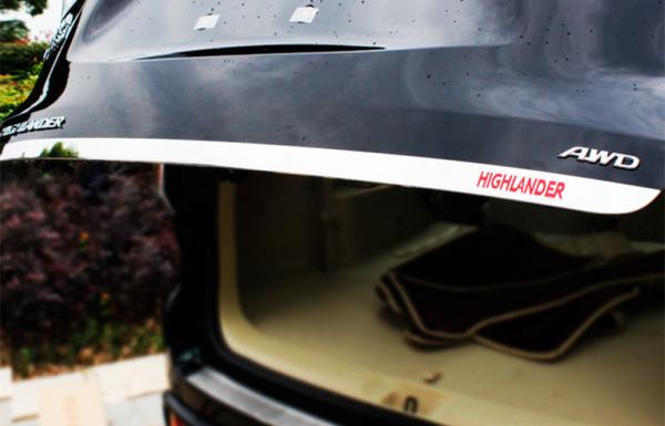 Highlander Kluger 2014 2015 Body Trim Parts , Stainless Steel Back Door Lower