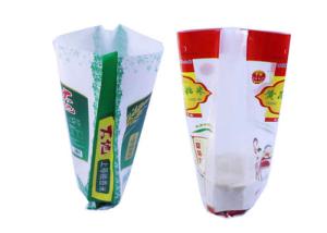 China Recycling BOPP Laminated Woven Polypropylene Bags Heat Cut Top Mouth factory