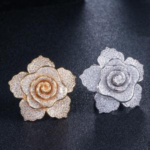 China Fashion Luxury Zircon Rings For Women Eternity Promise CZ Crystal Finger Ring Engagement Wedding Ring Jewelry factory