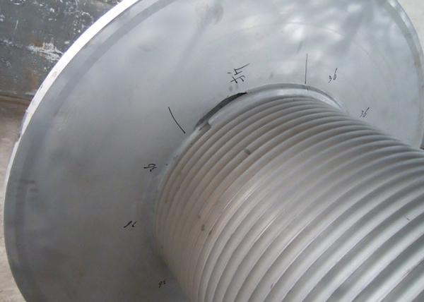 Grey Offshore Winch , Wire Rope Drum Carbon Steel / Aluminium Alloy / Stainless