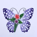 Lifelike Metal Butterfly Yard Art Recyclable Garden Statues Metal Multiple