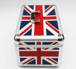 LP 7'' Aluminum Union Flag Carry Case DVD Storage Box