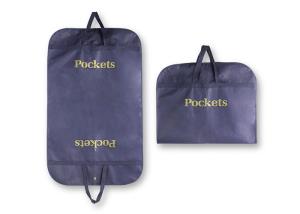 China Foldable Non Woven Garment Bag With Zipper Around , Black Suit Cover Bag factory