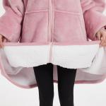 Zipper Closure Womens Hooded Pajamas Oversized Hoodie Pajamas Ultra Comfortable