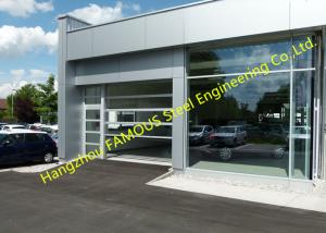 China Aluminum Exterior Panel Folding Glass Facade Doors Sensor Glazing Doors For Car Showroom Use factory
