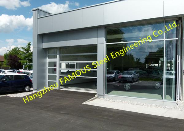 Aluminum Exterior Panel Folding Glass Facade Doors Sensor Glazing Doors For Car