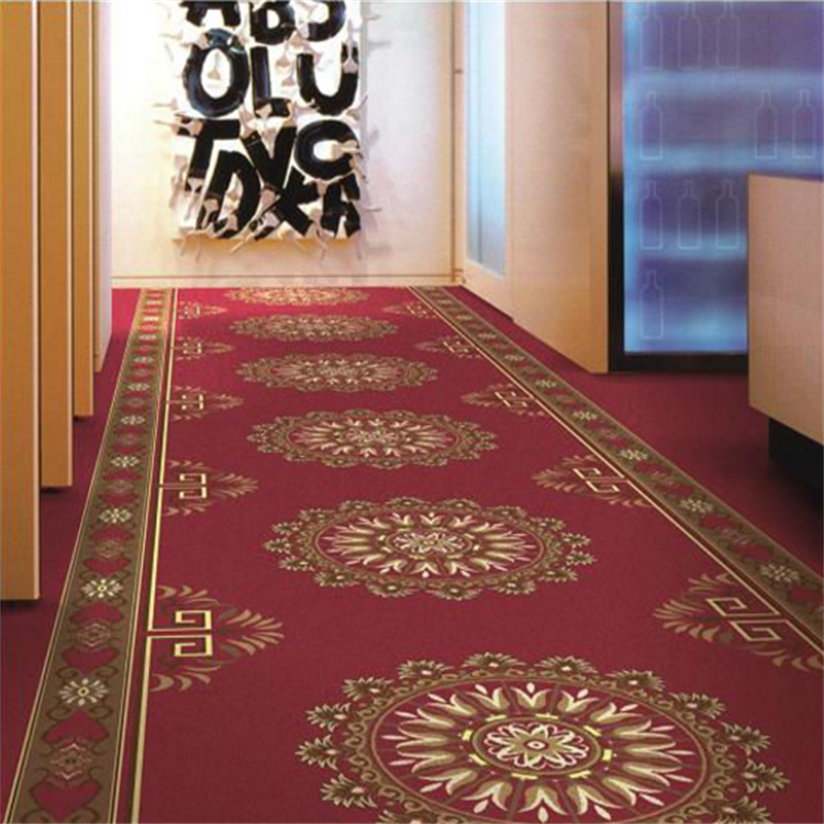 Traditional style red PP corridor long carpet