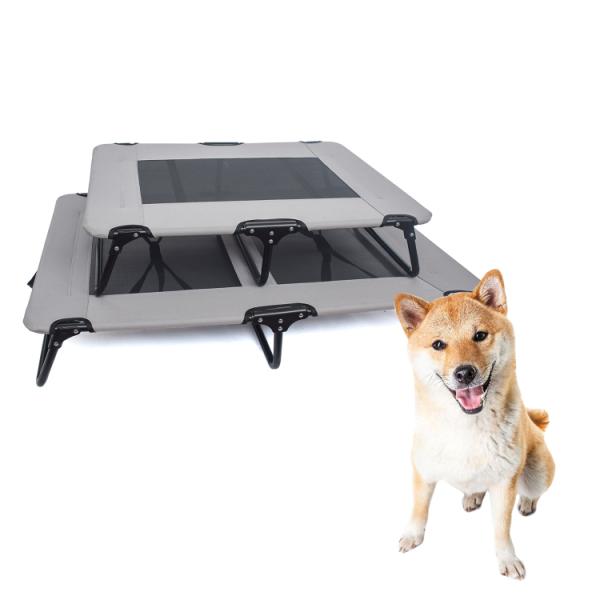 Outdoor Indoor Pet Bed Cushion Elevated Cooling Pet Cot Bed With Strong Mesh Steel