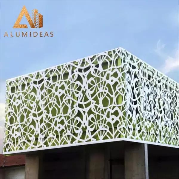 Laser-cut aluminum panel