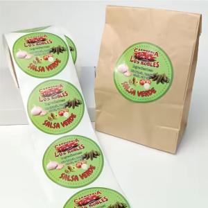 China Packaging Food Labels Stickers PVC Label With Removable Adhesive factory