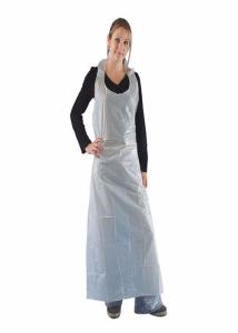 China Dirt - Proof Disposable Polyethylene Aprons White Roll Packed Pharmaceutical Use factory