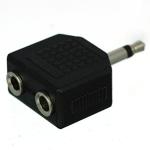 Audio Cable Connectors , 3.5mm Mono Male to Dual Port 3.5mm Mono 2 Female