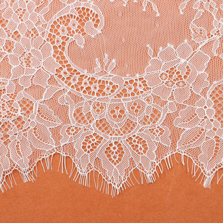 Green Environmental Protection Eyelash Lace Fabric for Wedding Dress