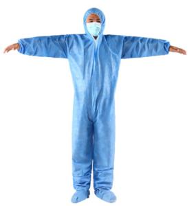 China Flame Resistant Disposable Isolation Gowns , Breathable Disposable Coveralls factory