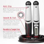 Indoor / Outdoor Fitness Jump Ropes , Calorie Skipping Rope With Digital Counter