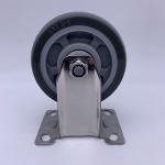 Solid Polyurethane Stainless Steel Trolley Caster Wheels 5 Inch