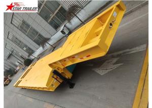 China Heavy Duty Foldable Lowboy Gooseneck Trailer One Line 2 Axles Gooseneck factory