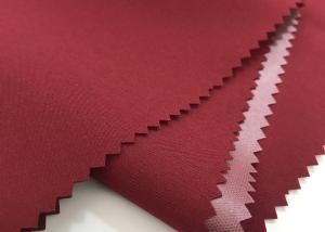 China 95%polyester 5%spandex 100D 4way stretchblend fabri lamination waterproof worker red color customized fabric factory