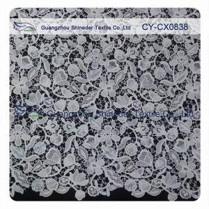 China Floral Embroideried 100 Polyester Lace Fabric / Home Decor Fabric factory