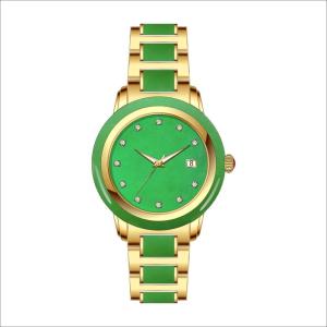 China Japanese Movt 10ATM Analogue Wrist Watch ODM Ceramic Quartz Jade factory