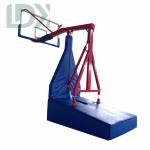Foldable Basketball Stand With Glass Backboard Portable Basketball Hoop
