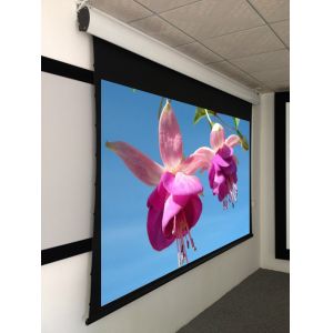 Tensioned 3d Movie Theater Projection Screen , Widescreen Roll Up Projection