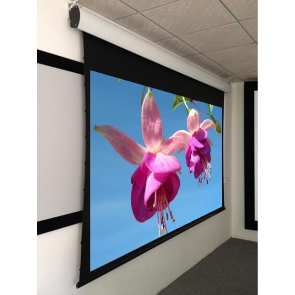 Tensioned 3d Movie Theater Projection Screen , Widescreen Roll Up Projection