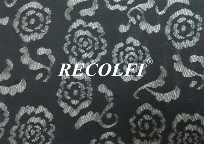 Silver Foiling Ocean Protective Polyester Knit Fabric High Elastic