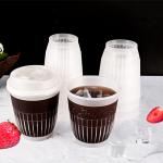 Eco Friendly Frosted PP Plastic Cups Heat Resistant Coffee Cup For Beverage