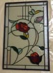 Beveled Stained Glass Panel with patina caming for wooden door and windows 36"