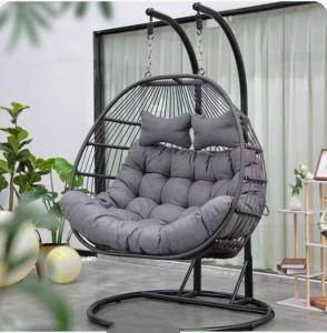 China Outdoor Wrought Iron Hammock Stand With Iron Tube Frame And Non Mail Packing factory