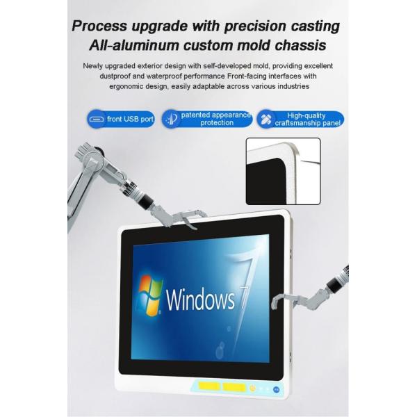 Industrial Pc 12.1 Inch IP65 Waterproof Hmi Linux Wins OS Touch Screen Embedded Snap-in Display