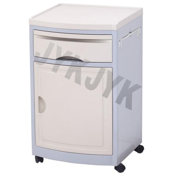 China ABS Plastic Medical Nightstand Bedside Table Cabinet Furniture With Drawer factory