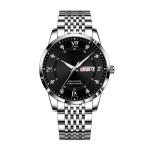 Seiko Movement Stainless Steel Chronograph Watch Butterfly Buckle Waterproof