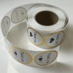 Gold Foil Private Thank You Label Sticker Roll Adhesive with Custom Design
