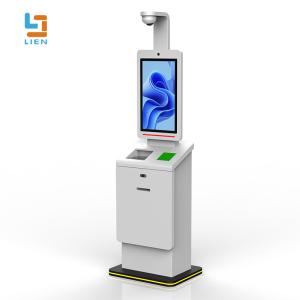 China Hotel Self Service Kiosk With CCTV Camera Room Card Recycler ADA Passport Scanner factory