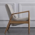 Gray/Green Wooden Upholstered Single Sofa Chair for Modern Living Room Furniture