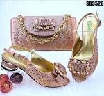 Green Ladies Shoes for Party Supoo Wedding Shoes Matching Bags African Lower