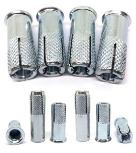 China Internally Threaded M10 Metric Q235 Hex Flange Bolts Zinc Plated Sleeve factory