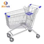 180L Metal Shopping Trolley Cart For Supermarket 100KGS Load