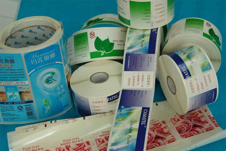 Waterproof Glossy Sticker Paper , Cosmetic Private Label For Cosmetics Makeup