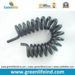 7MM Cord Diametre Solid Black Customized Semi Finished Flexible Coiled Cable