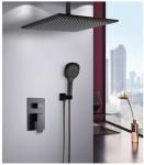 Contemporary Shower Wall Faucet Black Matte Single Handle Under Water Faucet 20