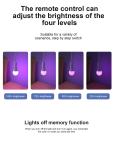 220v E27 Screw Light Controlled LED Color Remote Control Bulb for Mood